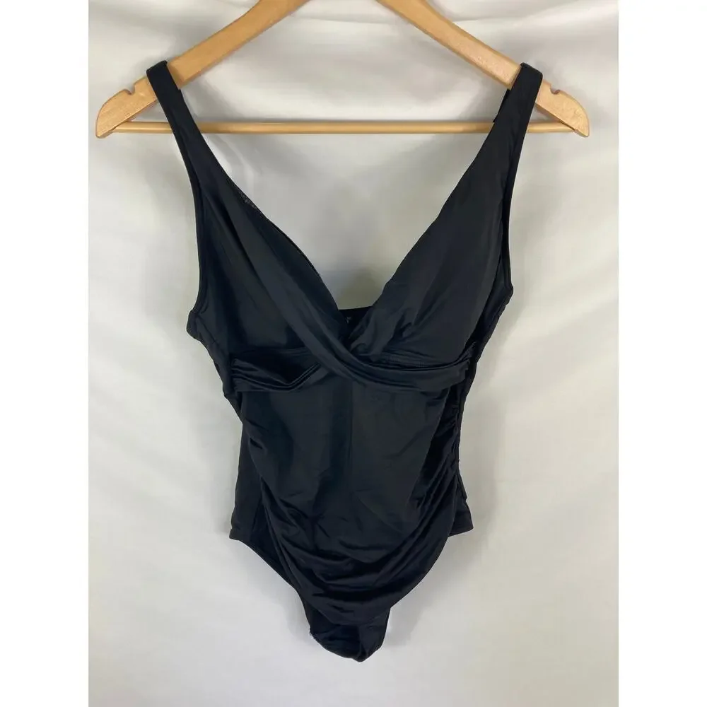 Sea Level Cross Front One-Piece Swimsuit Size 8